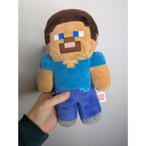 Mattel Minecraft Steve Plush Stuffed Toy 8" Mojang Video Game Character